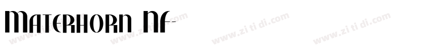 Materhorn NF字体转换